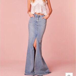Love Shack Fancy Denim skirt